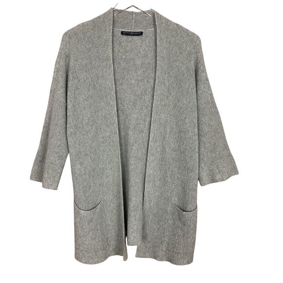 Peruvian Connection Isumi Royal Alpaca Cardigan Size Small 3/4 Sleeves Gray - Picture 1 of 6